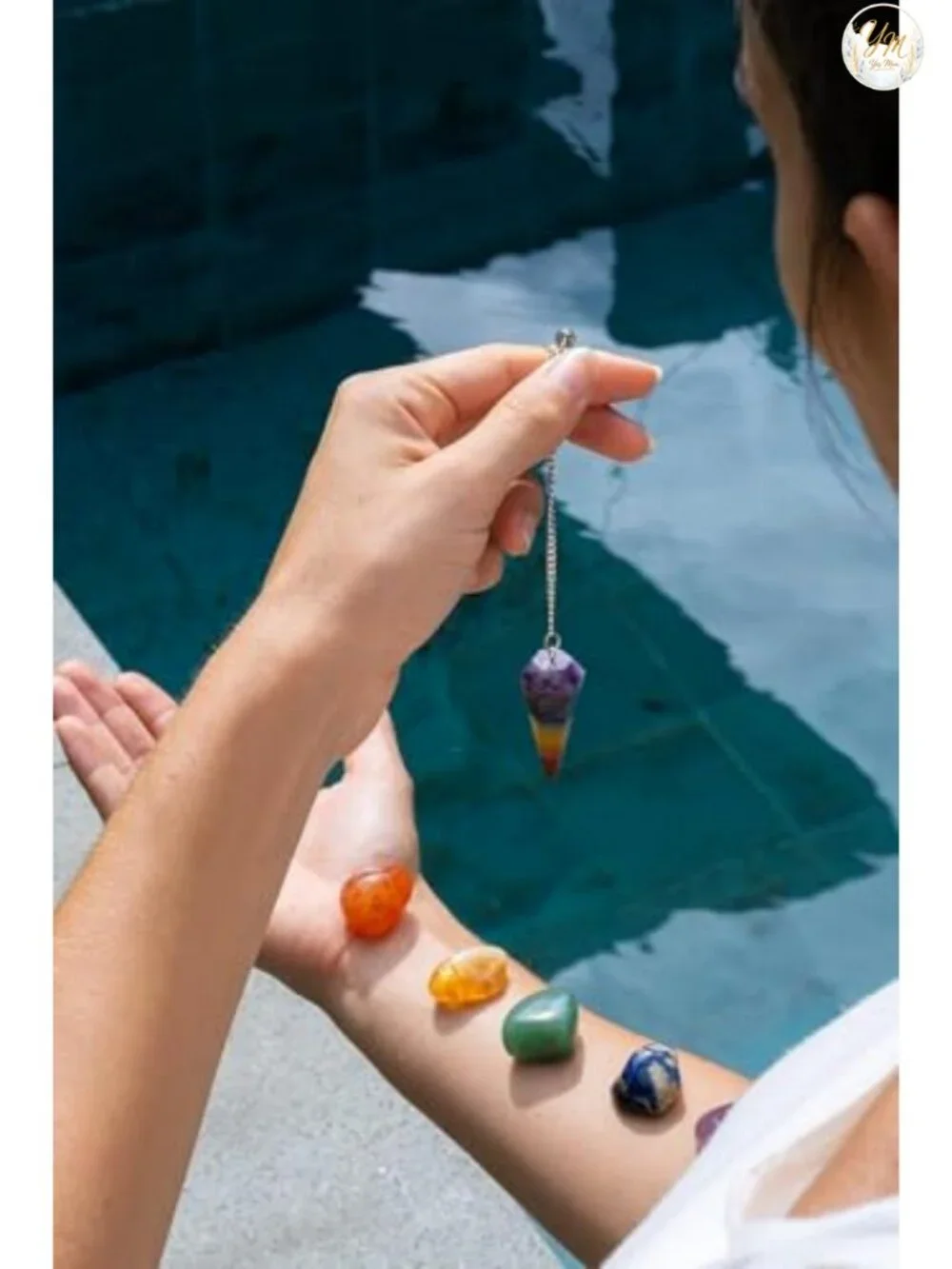 Healing Crystals Wooden Box Kit - Chakra Stones Set with Amethyst, Rose Quartz,